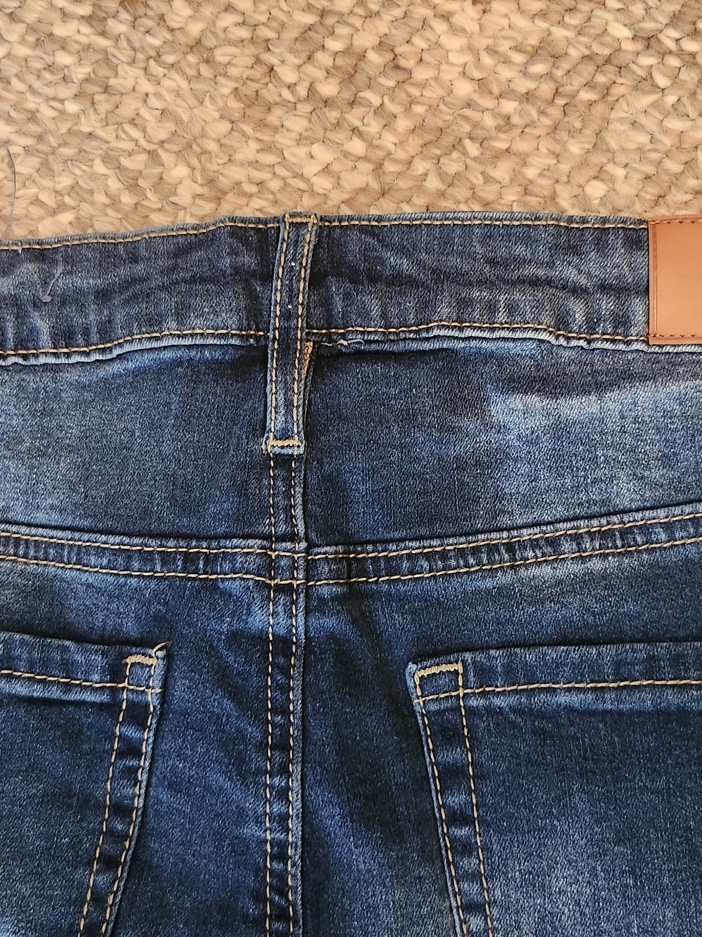 Women's Skinny Jeans - Dark Blue Stretch Denim Size 8